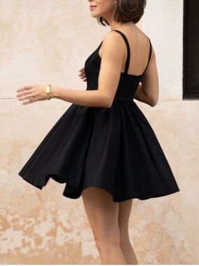 Antonio Melani Black Sleeveless Dress with Square Neck